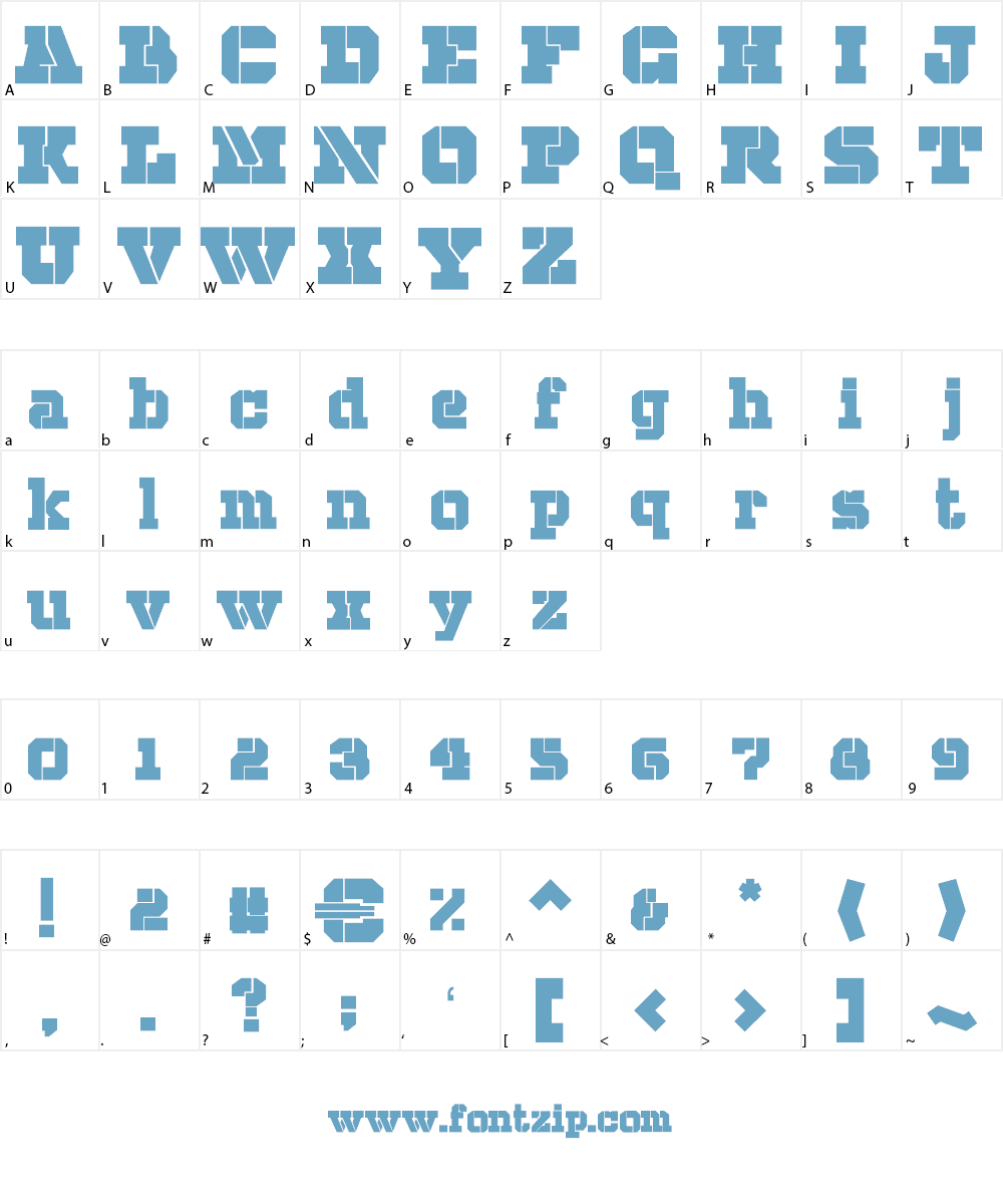 CHIP KNIP Font Character